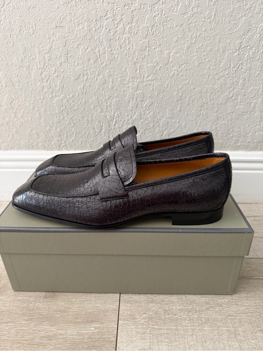 Tom Ford black Croc-Embossed Leather Penny Loafers men 11.5 - Picture 4 of 6